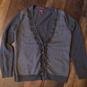 Merona Gray Ribbon Cardigan